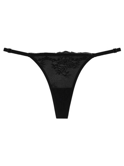 Etherea Lace Thong Brief - Black