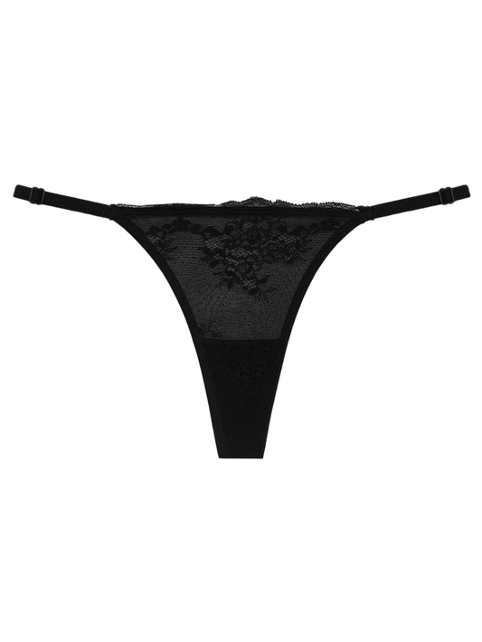 Etherea Lace Thong Brief - Black