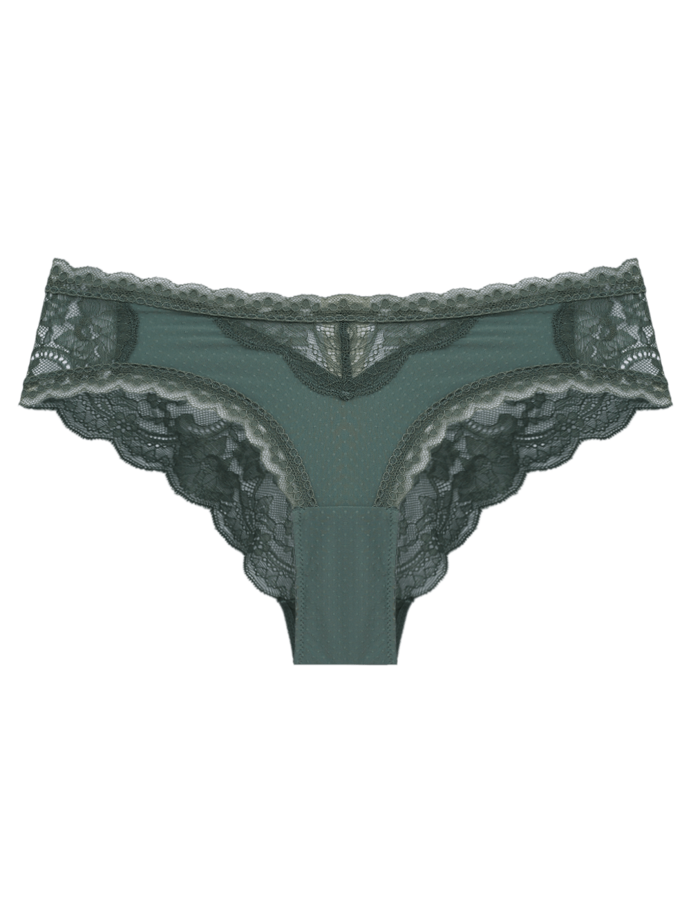 Eloise Lace Boyshort Brief - Laurel Wreath Green