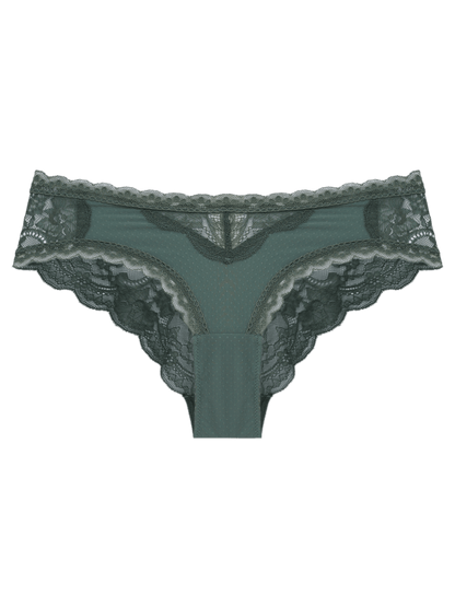 Eloise Lace Boyshort Brief - Laurel Wreath Green