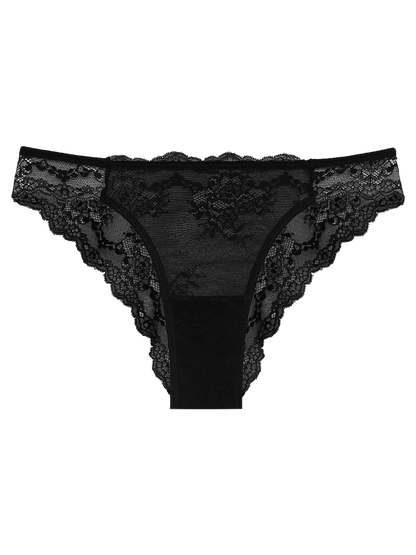 Etherea Lace Tanga Brief - Black