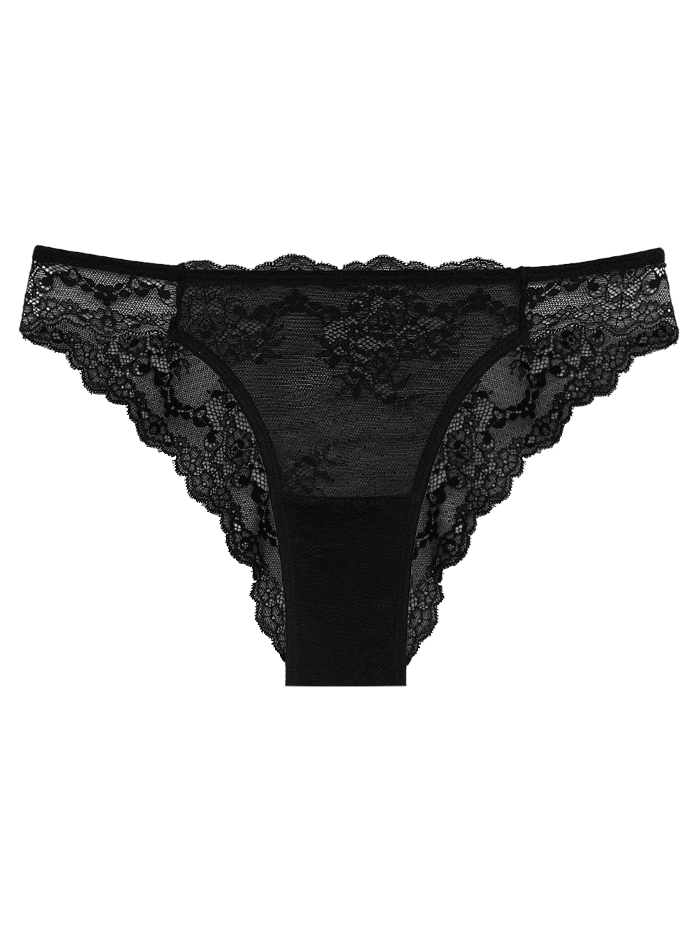 Etherea Lace Tanga Brief - Black