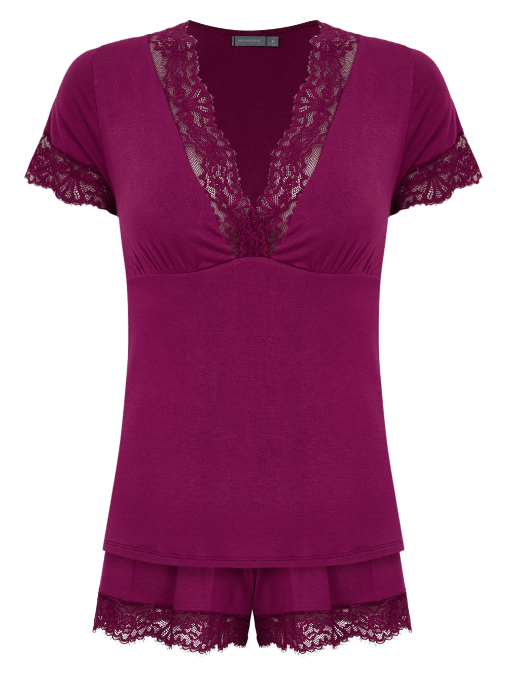 Cris Viscose-Lycra Short Doll Set - Purple Potion